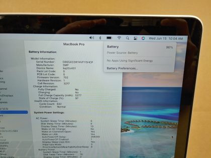 we have added actual images to this listing of the Apple MacBook Pro you would receive. Clean install of 12.3.1 (Monterey) Operating system. May have some minor scratches/dents/scuffs. OSX Default Password: 123456. [ What is included: Apple MacBook Pro  + Power Cord + 30-Day Warranty Included ]Item Specifics: MPN : MF839LL/AUPC : N/ABrand : AppleProduct Family : MacBook ProRelease Year : Early 2015Screen Size : 13-inch RetinaProcessor Type : Intel Core i5Processor Speed : 2.7GHz Dual-CoreMemory : 8GB 1867MHz DDR3Storage : 128GB Flash SSDOperating System : 12.3.1 OS X MontereyColor : SilverType : Laptop - 4