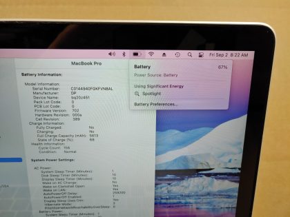 we have added actual images to this listing of the Apple MacBook Pro you would receive. Clean install of 12.5.1 (Monterey) Operating system. May have some minor scratches/dents/scuffs. OSX Default Password: 123456. [ What is included: Apple MacBook Pro + Power Cord + 30-Day Warranty Included ]Item Specifics: MPN : MF839LL/AUPC : N/ABrand : AppleProduct Family : MacBook ProRelease Year : Early 2015Screen Size : 13-inch RetinaProcessor Type : Intel Core i5Processor Speed : 2.7GHz Dual-CoreMemory : 8GB 1867Hz DDR3Storage : 256GB Flash SSDOperating System : 12.5.1 OS X MontereyColor : SilverType : Laptop - 4