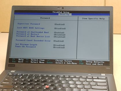 No SSD Storage only the Lenovo Laptop as shown in the images. A supervisor password is installed and we do not know the password but you can access the bios with pressing enter but are limited to functionality in the bios. For your help