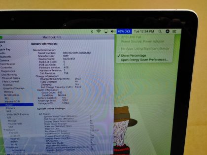 we have added actual images to this listing of the Apple MacBook Pro you would receive. Clean install of 10.15.7 (Catalina) Operating system. May have some minor scratches/dents/scuffs. OSX Default Password: 123456. [ What is included: Apple MacBook Pro + Power Cord + 30-Day Warranty Included ]Item Specifics: MPN : MD103LL/AUPC : N/ABrand : AppleProduct Family : MacBook ProRelease Year : Late 2012Screen Size : 15-inchProcessor Type : Intel Core i7Processor Speed : 2.3GHz Quad-CoreMemory : 16GB 1600MHz DDR3Storage : 1.02TB SSDOperating System : 10.15.7 OS X CatalinaColor : SilverType : Laptop - 4
