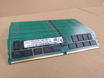 Excellent Condition! Tested and pulled from a working environment!  ***THIS IS NOT DESKTOP MEMORY***Item Specifics: MPN : HMA84GR7AFR4N-VKUPC : N/AType : Server MemoryForm Factor : RDIMMBrand : SK HynicNumber of Pins : 288Bus Speed : PC4-21300 (DDR4-2666)Number of Modules : 12 Capacity per Module : 32GBTotal Capacity : 348GBMemory Features : ECC Memory