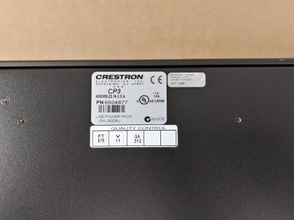 Great Condition! Tested and Pulled from a working environment! There is a few minor cosmetic scratches and scuffs from normal use. ***OEM POWER ADAPTER INCLUDED***Item Specifics: MPN : 6504877UPC : N/ABrand : CrestronModel : CP3 3-Series (6504877)Type : Control Processor - 12
