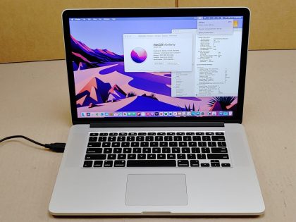 almost like new.Item Specifics: MPN : Macbook Pro 15 2015 LaptopUPC : NABrand : AppleProduct Family : Macbook ProRelease Year : 2015Screen Size : 15 inProcessor Type : Intel Core i7Processor Speed : 2.20 GhzMemory : 16 GBStorage : NoneOperating System : NoneType : LaptopStorage Type : SSD (Solid State Drive) - 3