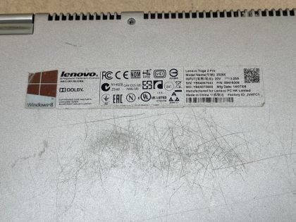 No Power Cord. Battery included but unknown condition.Item Specifics: MPN : Lenovo Yoga 2 Pro LaptopUPC : NAType : LaptopBrand : LenovoProduct Line : YogaModel : 2 ProOperating System : NoneScreen Size : 14 inProcessor Type : Intel Core i7Storage : NoneMemory : 8 GBHard Drive Capacity : None - 4