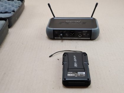 Transmitter and other items included as shown in the images.Power cord (PSU) is not included.  Pulled from a working enviornmentItem Specifics: MPN : Shure PGX4 WirelessUPC : NABrand : ShureType : Transmitter ReceiverModel : PGX4Connectivity : WirelessForm Factor : Wireless - 2