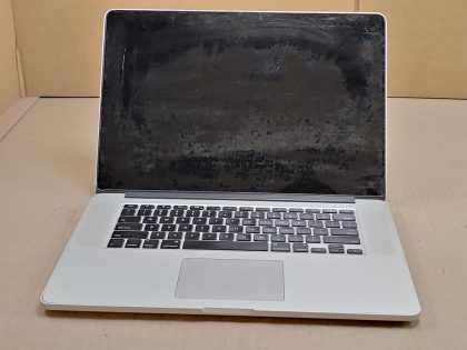 Macbook powers  but the screen goes blank and most of the time there is no output. Speakers sound blown. Screen has scratches and the antiglare coating coming off as shown in the images. Operating system password: 123456   Whats missing: No ChargerItem Specifics: MPN : Macbook Pro 15 in LaptopUPC : NABrand : AppleProduct Family : Macbook ProRelease Year : 2012Screen Size : 15 inProcessor Type : Intel Core i7Processor Speed : 2.6 GhzMemory : 8 GBStorage : UnknownOperating System : UnknownStorage Type : SSD (Solid State Drive)Type : Laptop - 1