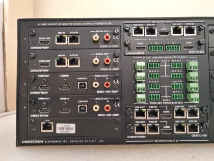 Pulled from a working enviornment. No cables only unit as picturedItem Specifics: MPN : CRESTRON DM-MD8x8UPC : NABrand : CRESTRONModel : DM-MD8x8Type : Media Switcher - 6