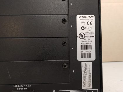 Pulled from a working enviornment. No cables only unit as picturedItem Specifics: MPN : CRESTRON DM-MD8x8UPC : NABrand : CRESTRONModel : DM-MD8x8Type : Media Switcher - 7