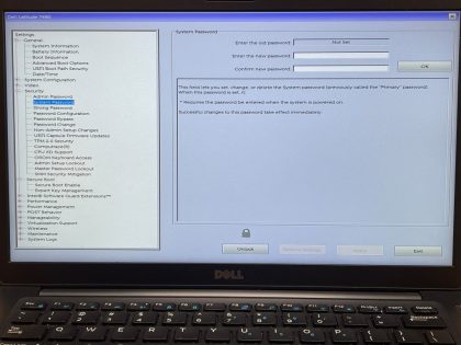 No battery. System has a BIOS password we do not know.Item Specifics: MPN : Dell Latitude 7480 i7-7600U LaptopUPC : NAType : LaptopBrand : DellProduct Line : LatitudeModel : 7480Operating System : NoneScreen Size : 15 inProcessor Type : Intel Core i7Storage : NoneMemory : 8 GBHard Drive Capacity : None - 4