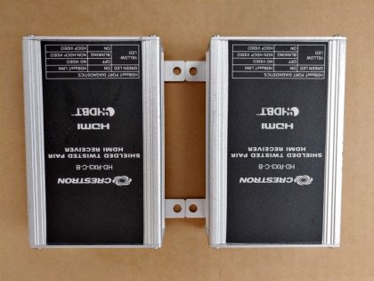 LOT of 2 - Good condition! Tested and pulled from a working environment! Whats shown in the pictures is what you'll receive! **NO POWER ADAPTERS INCLUDED**Item Specifics: MPN : HD-RX3-C-BUPC : N/AType : HDMI ExtenderBrand : CRESTRONAudio/Video Outputs : HDMIModel : HD-RX3-C-B - 2