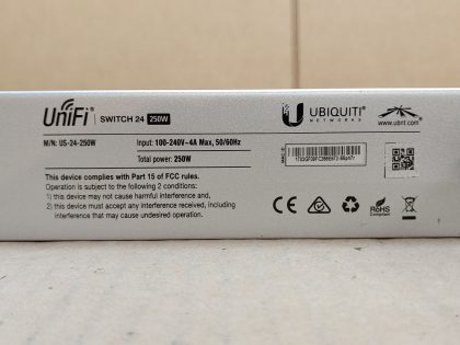 Pulled from a working enviornment.Item Specifics: MPN : UniFi US-24-250WUPC : NAType : SwitchForm Factor : Rack MountableBrand : UniFiModel : US-24-250W  - 5