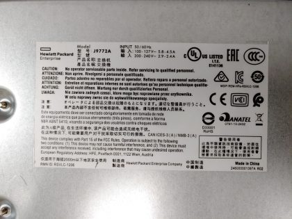 Great Condition! Tested and Pulled from a working environment! May have a few minor cosmetic scratch/scuff from normal use. **NO POWER ADAPTER INCLUDED**Item Specifics: MPN : J9772AUPC : N/AType : Ethernet SwitchForm Factor : Rack-MountableBrand : Aruba / HPModel : J9772A (2530-48G-POE+)Network Management Type : Fully ManagedNumber of LAN Ports : 48 - 10