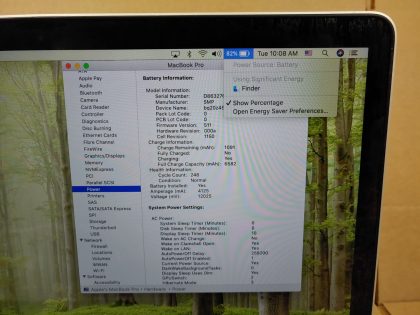**NO POWER ADAPTER INCLUDED** The majority of the screen is covered in delamination (View image 8). For your help