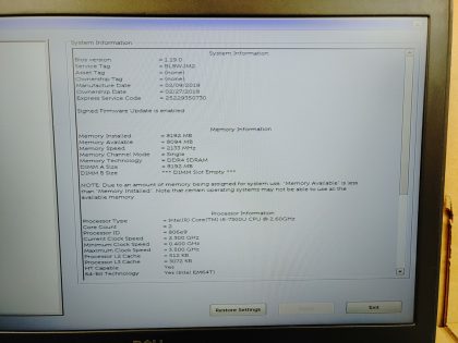 There doesnt look to be anything on the board (View images 8 & 9). Boots to the BIOs (We use a testing stick to make sure it boots to bios). Screen is in fair condition