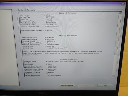 we have added actual images to this listing of the Dell Latitude you would receive.Item Specifics: MPN : Latitude 7400UPC : N/AType : LaptopBrand : DellProduct Line : LatitudeModel : Latitude 7400Operating System : N/AScreen Size : 14-inch FHDProcessor Type : Intel Core i7-8665U 8th GenProcessor Speed : 1.90GHzGraphics Processing Type : Intel(R) UHD GraphicsMemory : N/AHard Drive Capacity : N/A - 5
