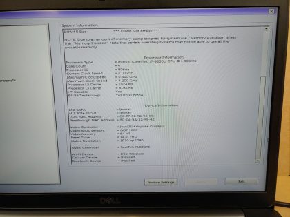 we have added actual images to this listing of the Dell Latitude you would receive.Item Specifics: MPN : Latitude 7490UPC : N/AType : LaptopBrand : DellProduct Line : LatitudeModel : Latitude 7490Operating System : N/AScreen Size : 14-inchProcessor Type : Intel Core i7-8650U 8th GenProcessor Speed : 1.90GHzMemory : 16GB (Single Stick)Hard Drive Capacity : N/A - 3