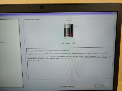 **NO BATTERY/NO SSD/NO OS** Laptop is in good physical condition. May have a few minor cosmetic scratches/scuffs.Boots to the BIOs. **There is a single 16GB stick
