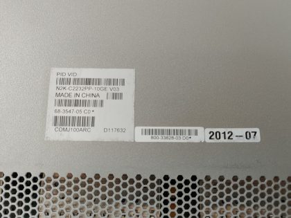 Excellent Condition! Pulled from a working environment! Item Specifics: MPN : N2K-C2232PP-10GE V03UPC : N/AType : Ethernet SwitchBrand : CISCOModel : N2K-C2232PP-10GE V03 - 7