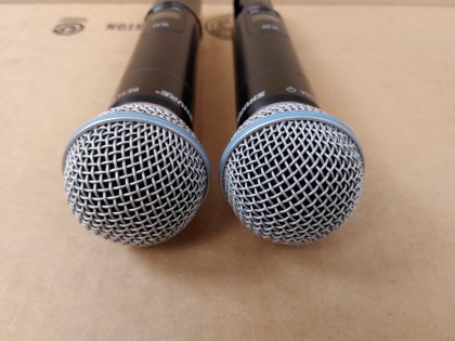 LOT of 2 - Tested and pulled from a working environment. One microphone is missing the "Cap Cover" and the other microphones Cap Cover is cracking apart at the threads (View image 3).  One microphone has a cosmetic scuff next to the sync spot (View image 7). What's shown in the pictures is what youll receive. **NO AA BATTERYS INCLUDED** Item Specifics: MPN : BETA 58AUPC : N/ABrand : SHUREType : Wireless MicrophoneModel : BETA 58A SLX2Connectivity : WirelessMicrophone Form Factor : Handheld - 4