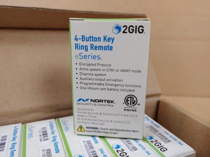 Brand NEW - LOT OF (10)Item Specifics: MPN : 2GIG-KEY2E-345UPC : 093863144158Brand : 2GIGModel : 2GIG-KEY2E-345Type : TransmitterColor : Black - 3