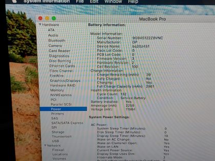 Item Specifics: UPC : N/ABrand : AppleStorage : 1TB SATAScreen Size : 13"Processor Type : Intel Core 2 DuoProcessor Speed : 2.26 GHzMemory : 8 GBType  : LaptopOperating System : None - 8
