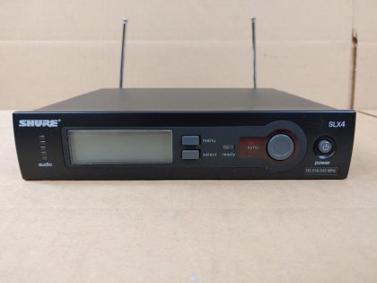 Good Condition! Tested and pulled from a working environment! May have minor cosmetic scratches/scuffs from normal use.  Whats pictured is what you'll receive! **NO POWER ADAPTER INCLUDED**Item Specifics: MPN : SLX4 H5UPC : N/ABrand : SHUREType : Microphone ReceiverModel : SLX4 H5Connectivity : WirelessMicrophone Form Factor : Microphone RecevierFeatures : Built-in Antenna - 1