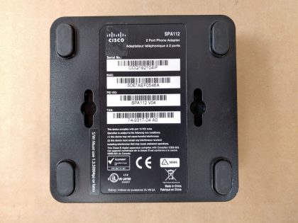 Good Condition! Tested and pulled from a working environment! Power Adapter included!Item Specifics: MPN : SPA112UPC : N/ABrand : CISCOModel : SPA112 V04Bundle Listing : Power AdapterType : Phone Adapter - 6
