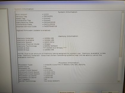 we have added actual images to this listing of the Dell Latitude you would receive.Item Specifics: MPN : Latitude 5490UPC : N/AType : LaptopBrand : DellProduct Line : LatitudeModel : Latitude 5490Operating System : N/AScreen Size : 14-inch FHDProcessor Type : Intel Core i7-8650U 8th GenProcessor Speed : 1.90GHzGraphics Processing Type : Intel(R) UHD Graphics 620Memory : 16GB (Single Stick)Hard Drive Capacity : N/A - 3