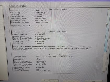 we have added actual images to this listing of the Dell Latitude you would receive.Item Specifics: MPN : Latitude E5550UPC : N/AType : LaptopBrand : DellProduct Line : LatitudeModel : Latitude E5550Operating System : N/AScreen Size : 15.6-inchProcessor Type : Intel Core i7-5600U 5th GenProcessor Speed : 2.60GHzGraphics Processing Type : Intel(R) HD GraphicsMemory : 16GBHard Drive Capacity : N/A - 4