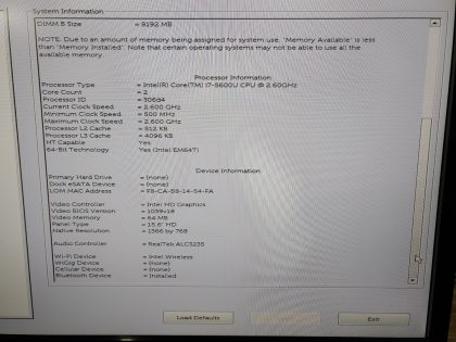 **NO HDD/NO OS** **SCREEN IS CRACKED/DAMAGED** Boots to BIOs. May have a few minor cosmetic scratches/scuffs. **NO POWER ADAPTER INCLUDED**  For your help