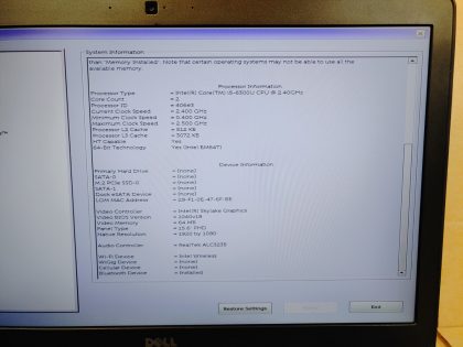 we have added actual images to this listing of the Dell Latitude you would receive.Item Specifics: MPN : Latitude E5570UPC : N/AType : LaptopBrand : DellProduct Line : LatitudeModel : Latitude E5570Operating System : N/AScreen Size : 15.6-inch FHDProcessor Type : Intel Core i5-6300U 6th GenProcessor Speed : 2.40GHzGraphics Processing Type : Intel(R) Skylake GraphicsMemory : N/AHard Drive Capacity : N/A - 5