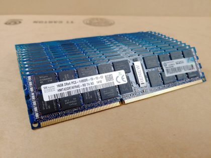 LOT of 16 - Excellent Condition! Tested and Pulled from a working environment! Item Specifics: MPN : HMT42GR7AFR4C-RDUPC : N/AType : Server MemoryForm Factor : RDIMMBrand : SK HynixNumber of Pins : 240Bus Speed : PC3-14900 (DDR3-1866)Number of Modules : 16Capacity per Module : 16GBTotal Capacity : 256GB - 1