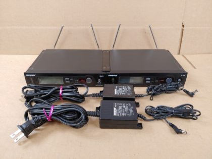 Good Condition! Tested and pulled from a working environment! May have minor cosmetic scratches/scuffs from normal use.  Whats pictured is what you'll receive! Power Adapters & Antennas INCLUDED!!Item Specifics: MPN : SLX4 H5UPC : N/ABrand : SHUREType : Microphone ReceiverModel : SLX4 H5Connectivity : WirelessMicrophone Form Factor : Microphone ReceiverFeatures : Built-in AntennaBundled Items : Power Adapters - 2