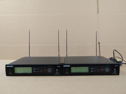 Good Condition! Tested and pulled from a working environment! May have minor cosmetic scratches/scuffs from normal use.  Whats pictured is what you'll receive! Power Adapters & Antennas INCLUDED!!Item Specifics: MPN : SLX4 H5UPC : N/ABrand : SHUREType : Microphone ReceiverModel : SLX4 H5Connectivity : WirelessMicrophone Form Factor : Microphone ReceiverFeatures : Built-in AntennaBundled Items : Power Adapters - 1