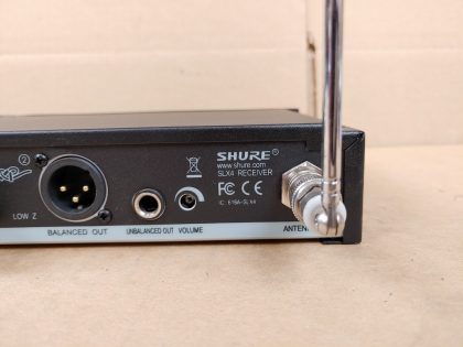 Good Condition! Tested and pulled from a working environment! May have minor cosmetic scratches/scuffs from normal use.  Whats pictured is what you'll receive! Power Adapters & Antennas INCLUDED!!Item Specifics: MPN : SLX4 H5UPC : N/ABrand : SHUREType : Microphone ReceiverModel : SLX4 H5Connectivity : WirelessMicrophone Form Factor : Microphone ReceiverFeatures : Built-in AntennaBundled Items : Power Adapters - 7