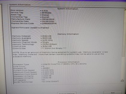 **CRACKED LCD** Used an external monitor to get BIOS pictures. Tested and Working as it should. Boots to the BIOs. May have a few minor cosmetic scratches/scuffs. For your help
