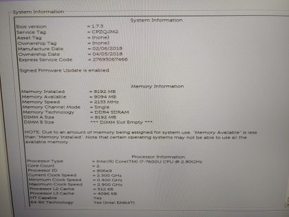 we have added actual images to this listing of the Dell Latitude you would receive. **NO POWER ADAPTER / NO SSD or HDD/ NO OS/ NO BATTERY INSTALLED**Item Specifics: MPN : Latitude 7490UPC : N/AType : LaptopBrand : DellProduct Line : LatitudeModel : Latitude 7480Operating System : N/AScreen Size : 14-inch FHDProcessor Type : Intel Core i7-7600U 7th GenProcessor Speed : 2.80GHzGraphics Processing Type : Intel(R) Kabylake GraphicsMemory : 8GBHard Drive Capacity : N/A - 4