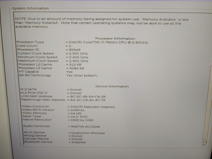 Tested and Working as it should. Boots to the BIOs. May have a few minor cosmetic scratches/scuffs. For your help