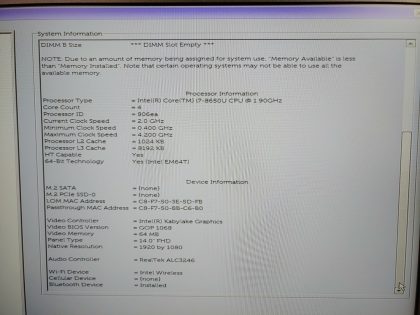 Tested and Working as it should. Boots to the BIOs. May have a few minor cosmetic scratches/scuffs. For your help