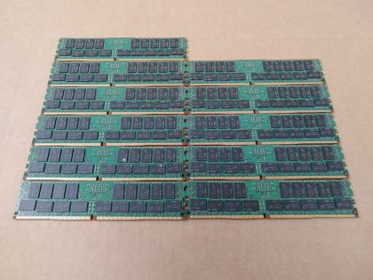 LOT of 11 - Excellent condition! Tested and Pulled from a working environment!Item Specifics: MPN : MTA36ASF4G72PZ-2G3B1RGUPC : N/AType : ECC MemoryForm Factor : RDIMMBrand : MicronNumber of Pins : 288Bus Speed : PC4-2400TNumber of Modules : 11Capacity per Module : 32GBModel : MTA72ASS8G72LZ-2G3B2PGMemory Features : ECC Memory
