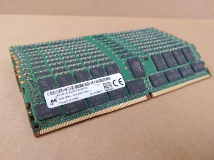 LOT of 11 - Excellent condition! Tested and Pulled from a working environment!Item Specifics: MPN : MTA36ASF4G72PZ-2G3B1RGUPC : N/AType : ECC MemoryForm Factor : RDIMMBrand : MicronNumber of Pins : 288Bus Speed : PC4-2400TNumber of Modules : 11Capacity per Module : 32GBModel : MTA72ASS8G72LZ-2G3B2PGMemory Features : ECC Memory