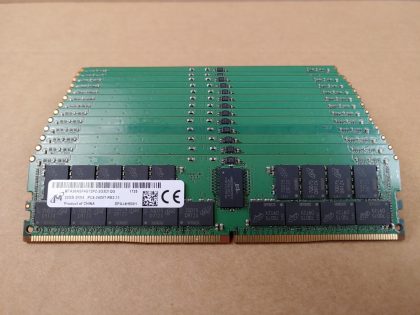 LOT of 15 - Excellent condition! Tested and Pulled from a working environment!Item Specifics: MPN : MTA36ASF4G72PZ-2G3D1QGUPC : N/AType : ECC MemoryForm Factor : DIMMBrand : MicronNumber of Pins : 288Bus Speed : 2400Number of Modules : 15Capacity per Module : 32GBModel : MTA36ASF4G72PZ-2G3D1QGMemory Features : ECC MemoryTotal Capacity : 480GB - 3