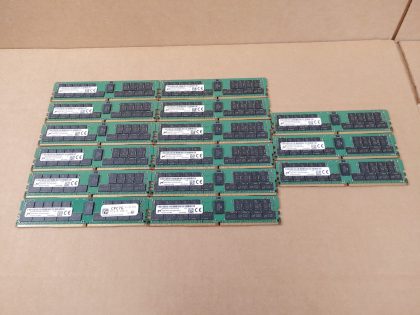 LOT of 15 - Excellent condition! Tested and Pulled from a working environment!Item Specifics: MPN : MTA36ASF4G72PZ-2G3D1QGUPC : N/AType : ECC MemoryForm Factor : DIMMBrand : MicronNumber of Pins : 288Bus Speed : 2400Number of Modules : 15Capacity per Module : 32GBModel : MTA36ASF4G72PZ-2G3D1QGMemory Features : ECC MemoryTotal Capacity : 480GB - 4