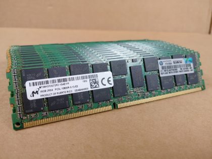 LOT of 16 - Excellent Condition! Tested and Pulled from a working environment!Item Specifics: MPN : MT36KSF2G72PZ-1G4E1FFUPC : N/AType : Server MemoryForm Factor : RDIMMBrand : MicronNumber of Pins : 240Bus Speed : PC3L-10600R (DDR3-1333)Number of Modules : 16Capacity per Module : 16GBModel : MT36KSF2G72PZ-1G4E1FFMemory Features : ECC Memory