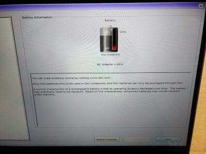Tested and Working as it should. Boots to the BIOs. May have a few minor cosmetic scratches/scuffs. Screen may have a very minor thin line of wear from the keyboard.  For your help