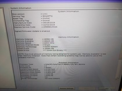 Tested and Working as it should. Boots to the BIOs. May have a few minor cosmetic scratches/scuffs. Screen may have a very minor thin line of wear from the keyboard.  For your help