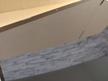 The palmrest and keyboard have some wear (View image 4). There is a tiny line of wear on the screen (View image 9 ). Tested and Working as it should. Boots to the BIOs. May have a few minor cosmetic scratches/scuffs. For your help