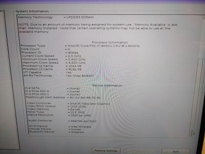 we have added actual images to this listing of the Dell Latitude you would receive. **NO POWER ADAPTER / NO SSD or HDD/ NO OS/ NO BATTERY INSTALLED**Item Specifics: MPN : Latitude 7390 2-in-1UPC : N/AType : LaptopBrand : DellProduct Line : LatitudeModel : Latitude 7390 2-in-1Operating System : N/AScreen Size : 13.3" FHD TouchscreenProcessor Type : Intel Core i7-8650U 8th GenProcessor Speed : 1.90GHzGraphics Processing Type : Intel(R) Kabylake GraphicsMemory : 16GBHard Drive Capacity : N/A - 5