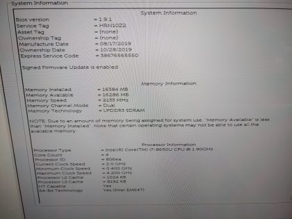 The F2 key is missing and there is wear on the space bar (View image 4). The screen has some wear and faint scratches. There is also an odd red haze spot in the middle of the LCD and can only be seen when the laptop is off (View image 8). Tested and Working as it should. Boots to the BIOs. May have a few minor cosmetic scratches/scuffs. For your help