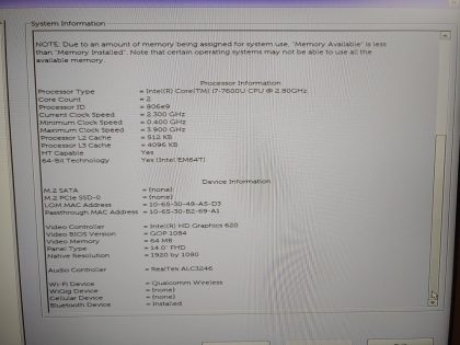 Tested and Working as it should. Boots to the BIOs. May have a few minor cosmetic scratches/scuffs. For your help
